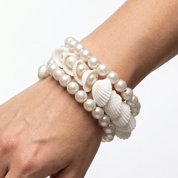 PRAO Bracelet Anti-Tarnish Pearl Shell Wrap (Adjustable Size)