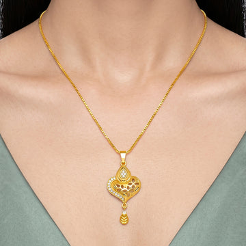 PRAO Necklace Anti-Tarnish Filigree Heart Pendant