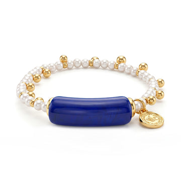 PRAO Bracelet Anti-Tarnish Blue Beaded Charm (Adjustable Size)