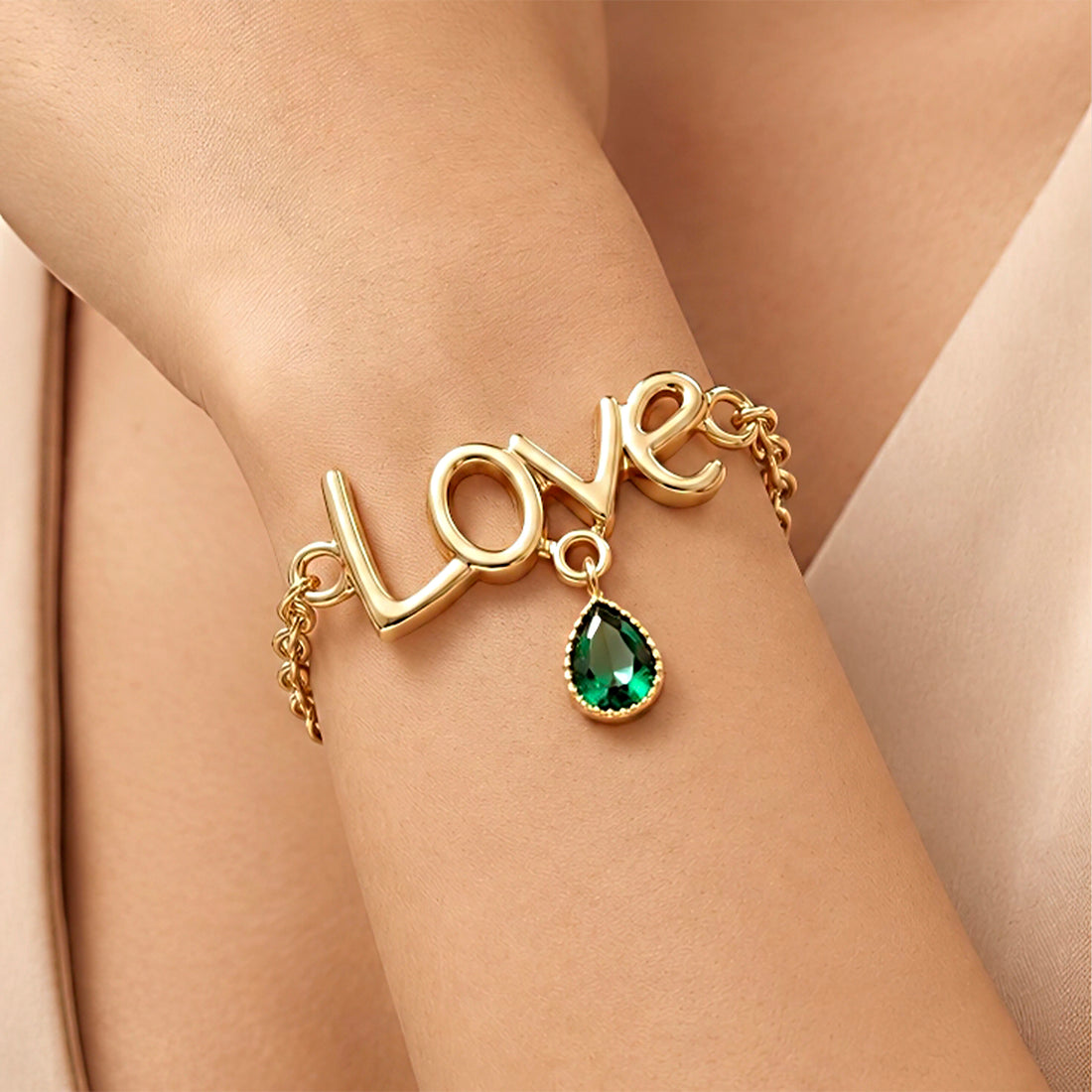 PRAO Bracelet Anti-Tarnish Love Slider (Adjustable Size)