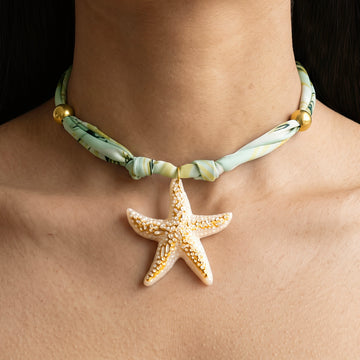 PRAO Necklace Starfish Scarf Pendant