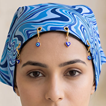 PRAO Scarf Necklace Anti-Tarnish Evil Eye Charms