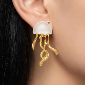 PRAO Earrings Anti-Tarnish Jellyfish Drops