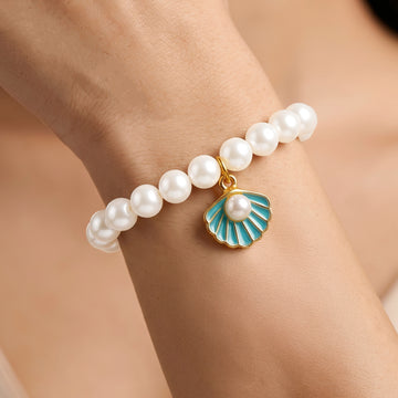 PRAO Bracelet Anti-Tarnish Seashell Pearl (Adjustable Size)
