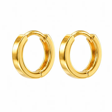 PRAO Earrings Anti-Tarnish Smooth Huggies