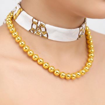 PRAO Necklace Anti-Tarnish Beaded Scarf