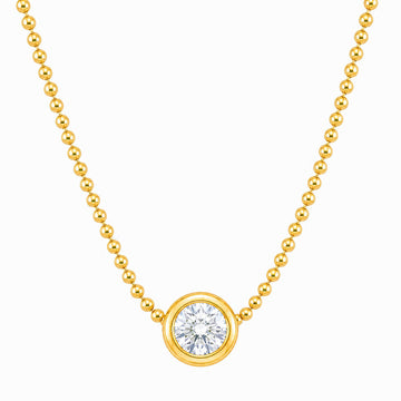 PRAO Necklace Anti-Tarnish Gold Plated Crystal Pendant