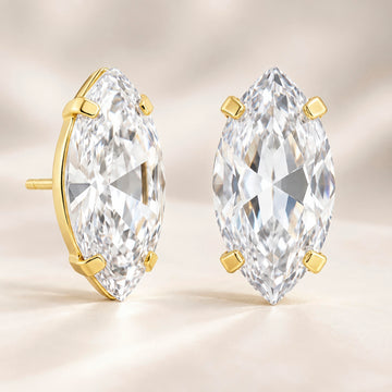 PRAO Earrings Anti-Tarnish Marquise Crystal