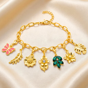 PRAO Bracelet Anti-Tarnish Nature Charms (Adjustable Size)