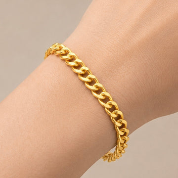 PRAO Bracelet Anti-Tarnish Curb Link Chain (Adjustable Size)