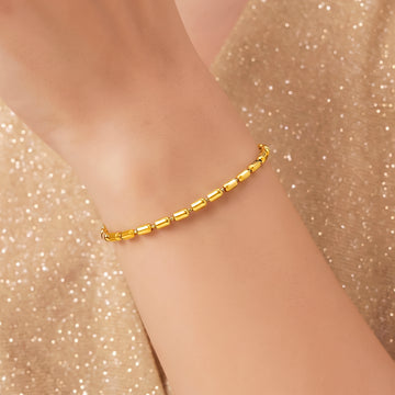 PRAO Bracelet Anti-Tarnish Ball Bar Chain (Adjustable Size)
