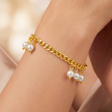 PRAO Bracelet Anti-Tarnish Pearl Charm (Adjustable Size)