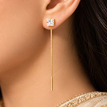 PRAO Earrings Anti-Tarnish Crystal Threader