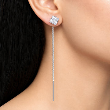 PRAO Earrings Anti-Tarnish Crystal Threader