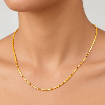 PRAO Necklace Anti-Tarnish Gold Plated Thin Chain