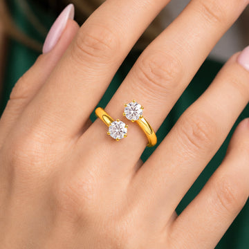 PRAO Ring Anti-Tarnish Bypass Crystal (Adjustable Size)