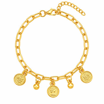 PRAO Bracelet Anti-Tarnish Coin Ball Charm (Adjustable Size)