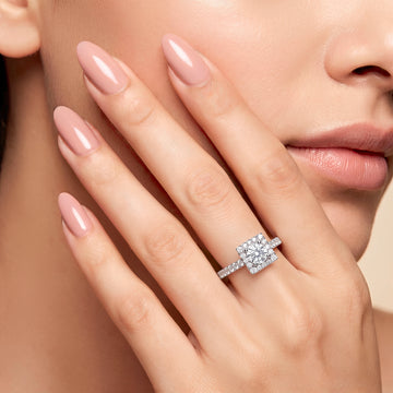 PRAO Ring Anti-Tarnish Square Crystal Statement (Adjustable Size)