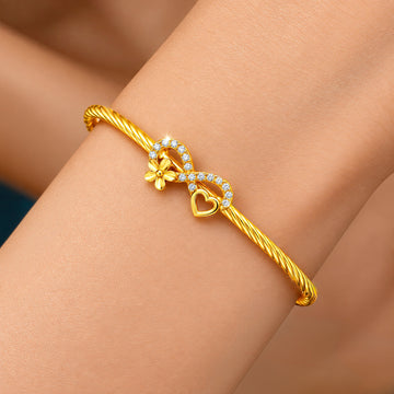 PRAO Bracelet Anti-Tarnish Infinity Crystal Charm (Adjustable Size)