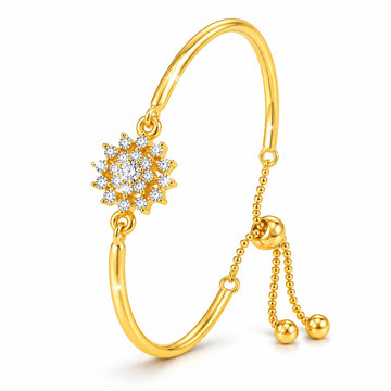 PRAO Bracelet Anti-Tarnish Crystal Floral Burst (Adjustable Size)