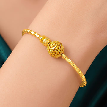 PRAO Bracelet Anti-Tarnish Ornate Spherical Bead (Adjustable Size)