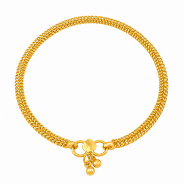 PRAO Anklet Anti-Tarnish Gold Plated Woven Chain