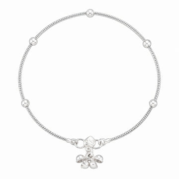 PRAO Anklet Anti-Tarnish Snake Chain Bead Ghungroo