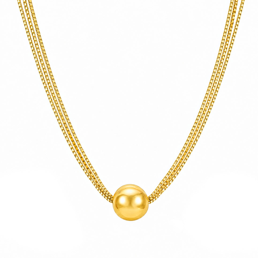 PRAO Necklace Anti-Tarnish Gold Plated Designer Set