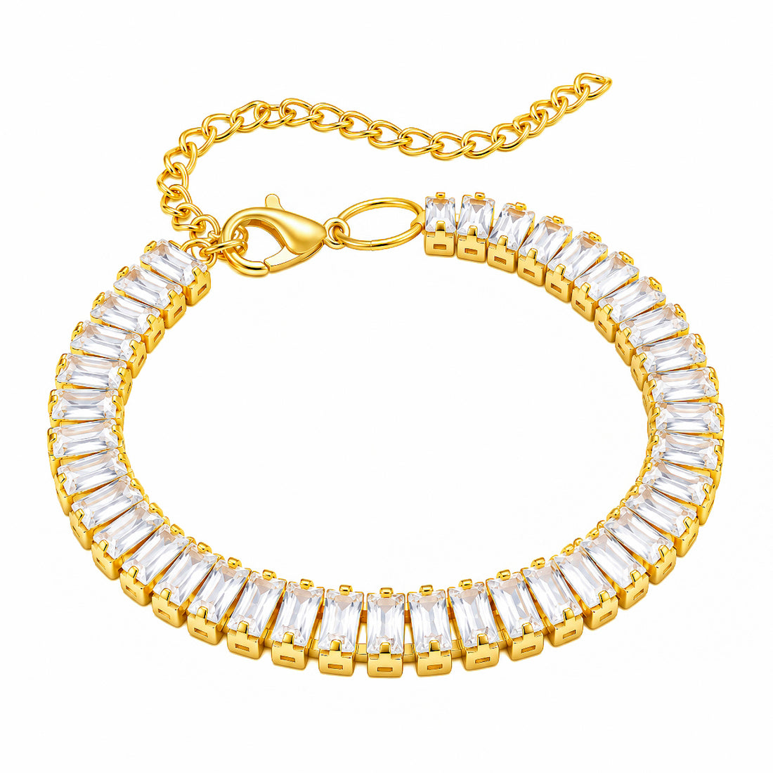 PRAO Bracelet Anti-Tarnish Gold Plated Crystals (Adjustable Size)