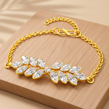 PRAO Bracelet Anti-Tarnish Gold Plated Crystals (Adjustable Size)