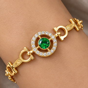 PRAO Bracelet Anti-Tarnish Gold Plated Crystals (Adjustable Size)