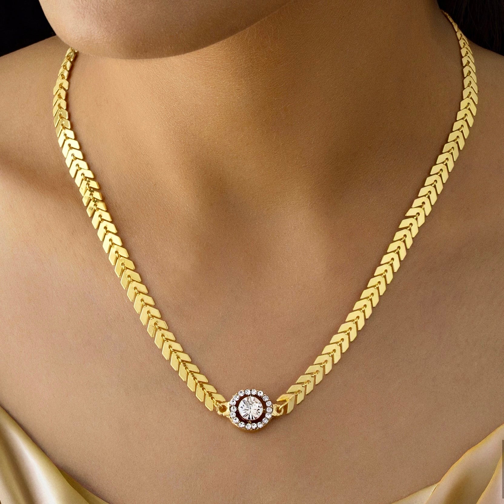 PRAO Anti-Tarnish Solitaire Pendant Necklace✨