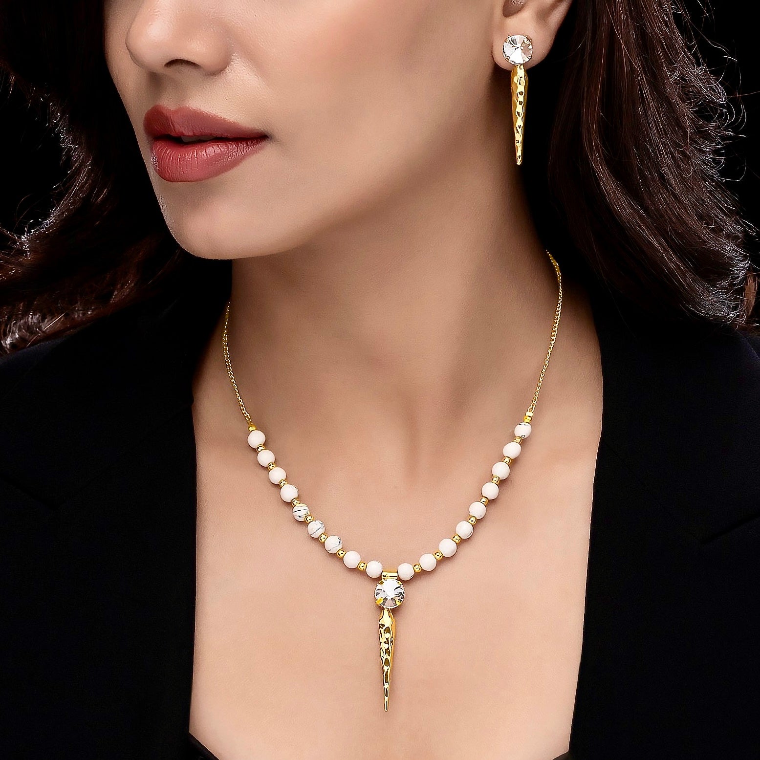 PRAO Anti-Tarnish Necklace Set With Earrings✨