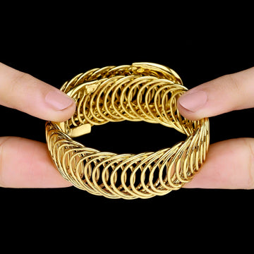 Anti-Tarnish Ornate Golden Hollow Out Bracelet By PRAO