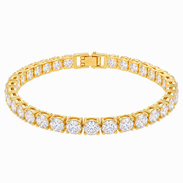 Anti-Tarnish Bracelet Gold Plated American Diamonds Bangle (Adjustable Size)