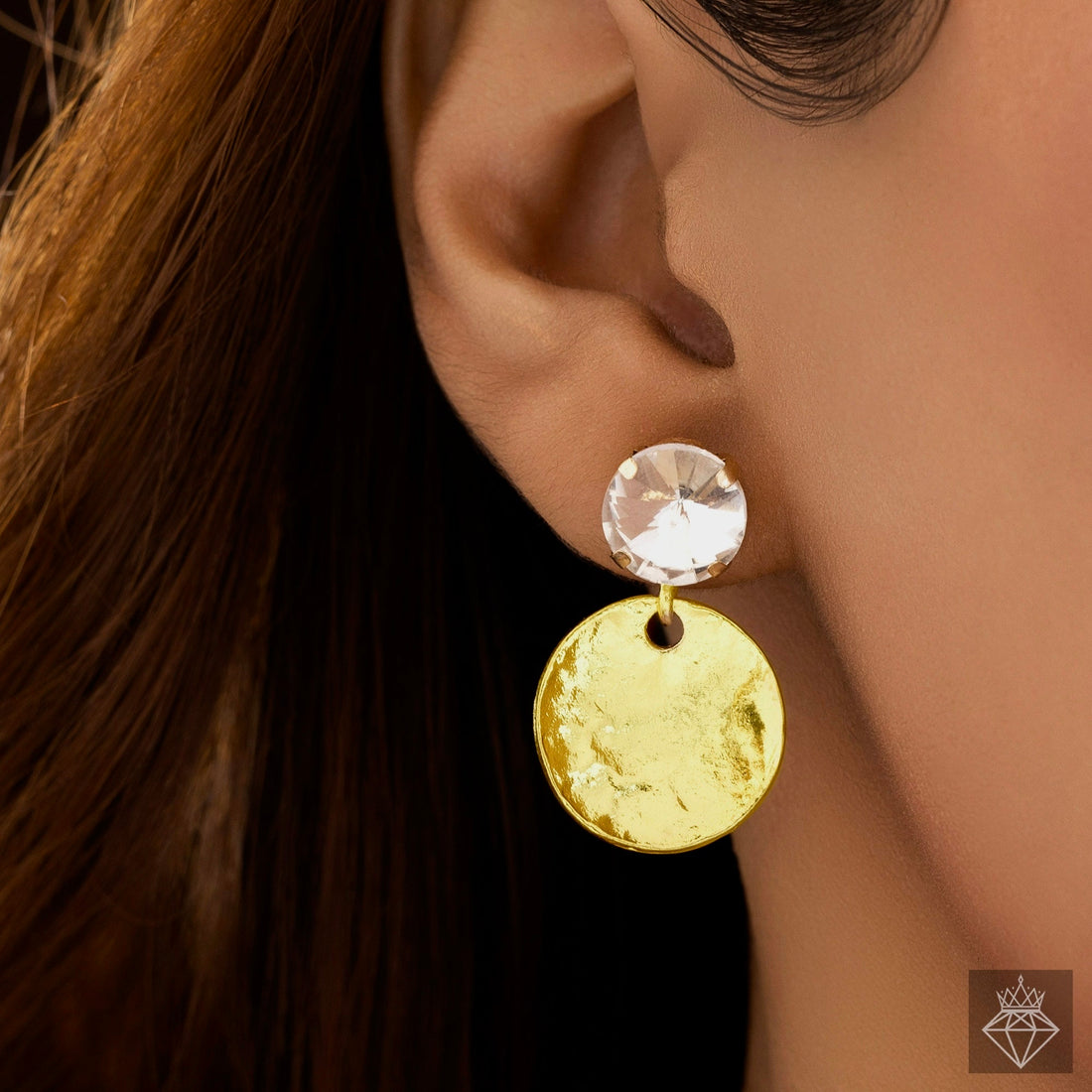 PRAO Anti-Tarnish Crystal Necklace Set With Earrings