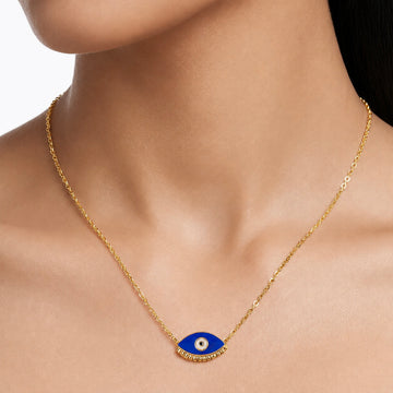 PRAO Necklace Anti-Tarnish Gold Plated Evil Eye Set
