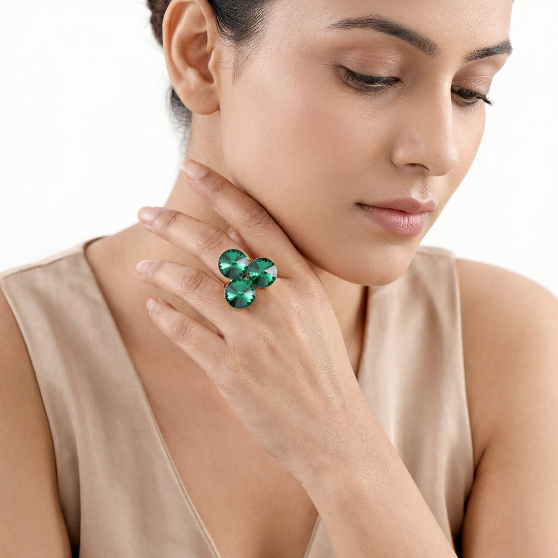 PRAO Ring Anti-Tarnish Clubs Crystal