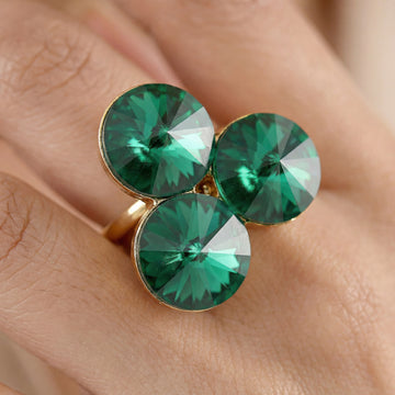 PRAO Ring Anti-Tarnish Clubs Crystal