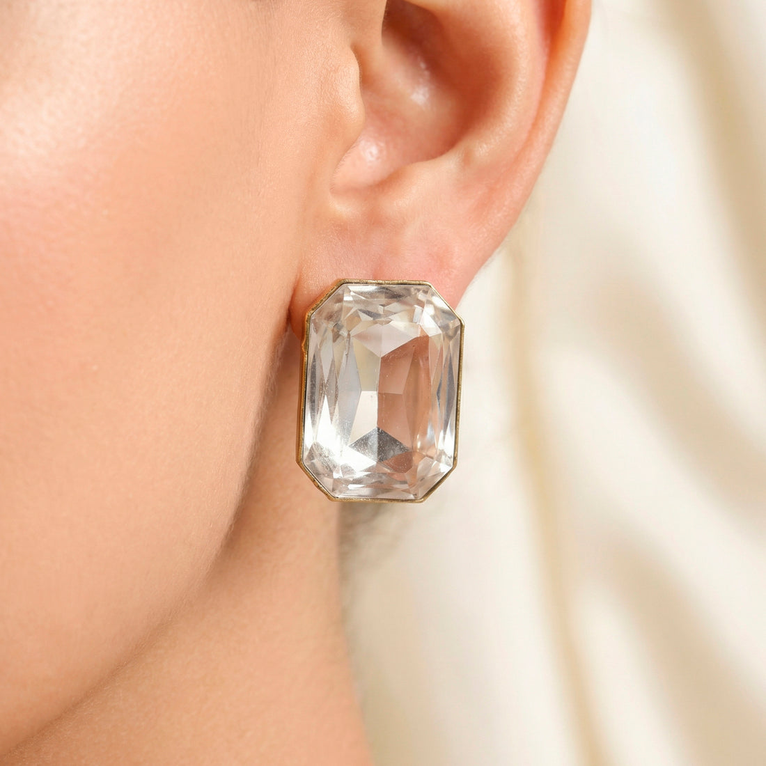 PRAO Necklace Anti-Tarnish Long Crystal Pendant Set With Earrings