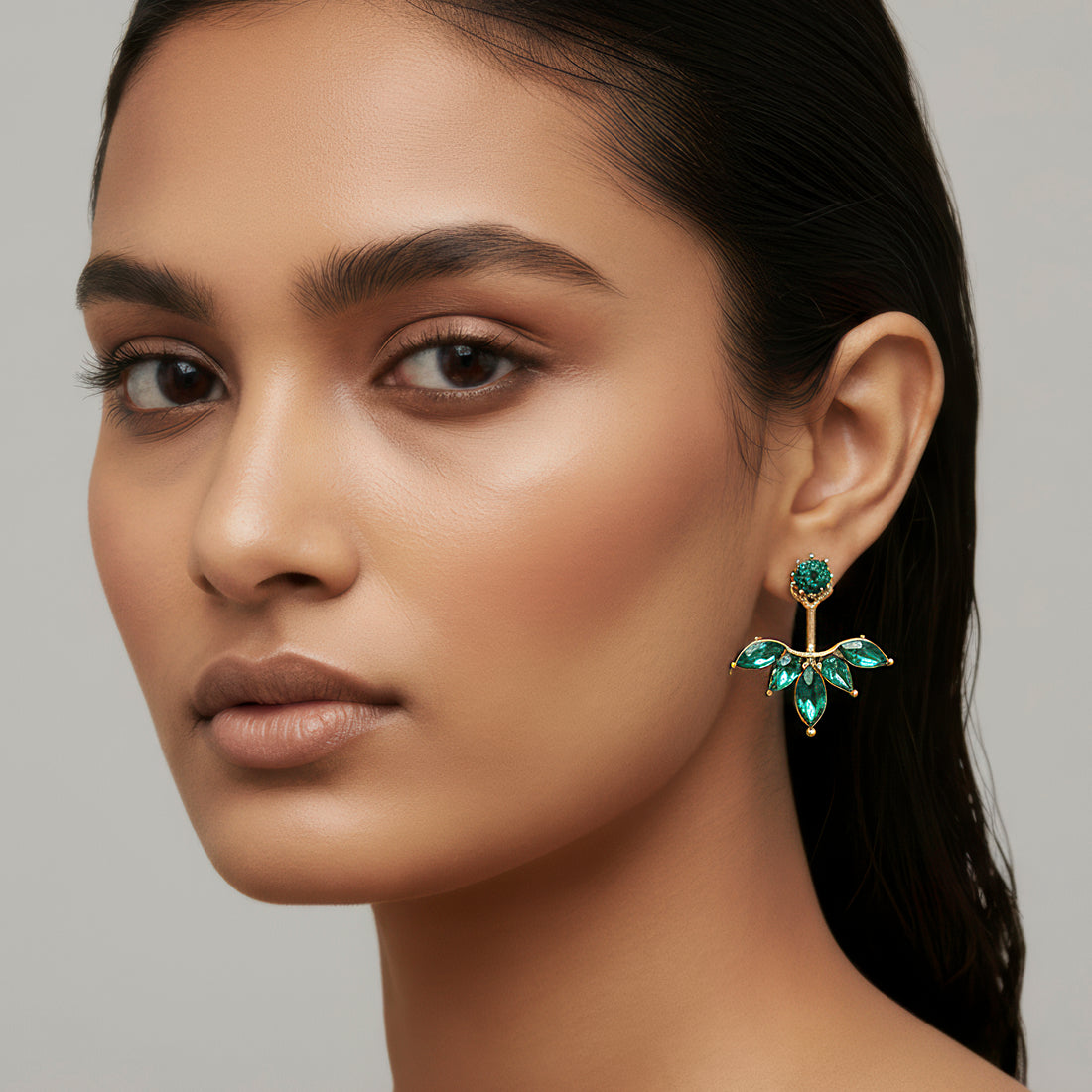 PRAO Earrings Anti-Tarnish Solitaire Designer Drop Studs
