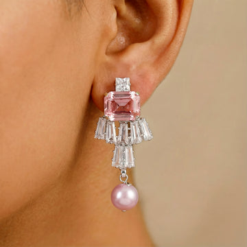 PRAO Earrings Anti-Tarnish Mini Crystal Danglers