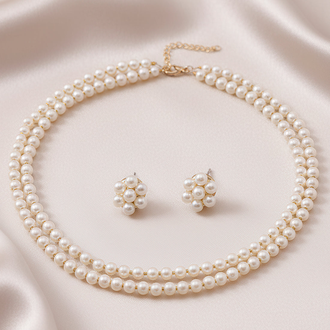 PRAO Necklace Multilayer Pearl