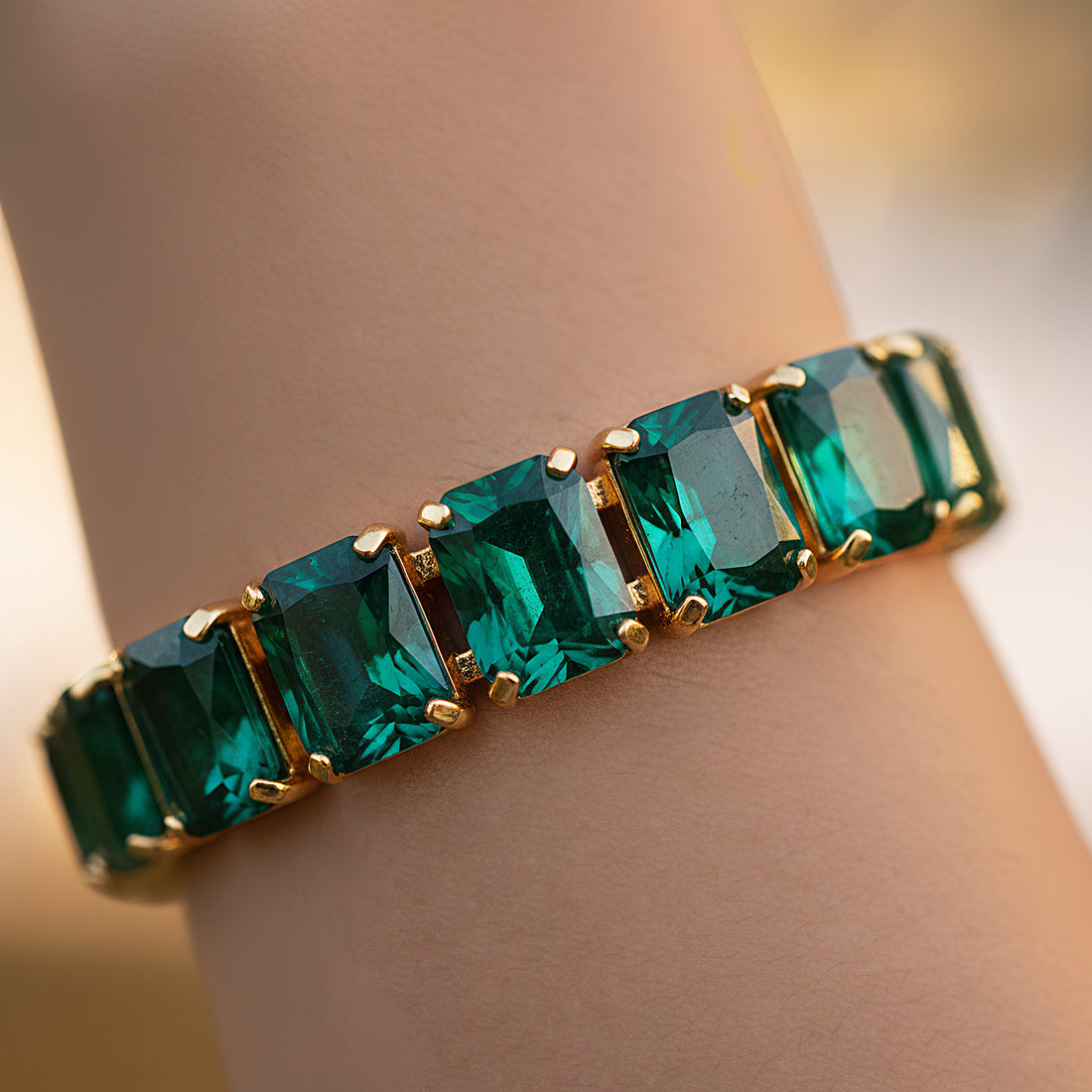 PRAO Anti-Tarnish Crystals Bracelet (Adjustable Size)