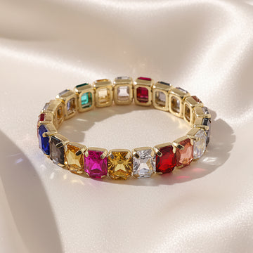 PRAO Bracelet Anti-Tarnish Multicolor Crystal
