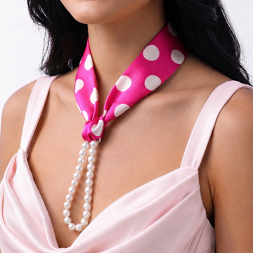 PRAO Necklace Premium Pearl Scarf Set