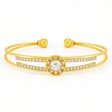 PRAO Bracelet Anti-Tarnish Gold Plated Bangle (Adjustable Size)