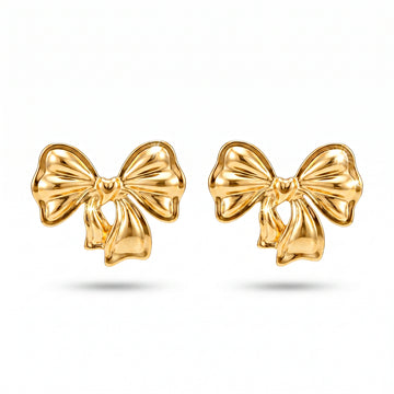 PRAO Earrings Anti-Tarnish Mini Bow Studs
