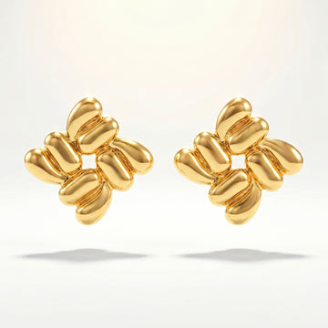 PRAO Earrings Anti-Tarnish Abstract Cluster Studs