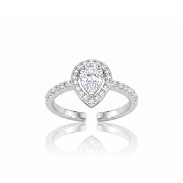 PRAO Ring Anti-Tarnish Teardrop Crystal (Adjustable Size)